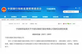 宁波东海银行重组股东：国资接盘、宁波银行参股图片