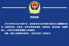 邯郸市成安县发生一起刑事案件，警方：被害人因抢救无效死亡，犯罪嫌疑人已抓获图片