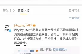 江南布衣童装上出现“邪典”图案，目前未发布道歉声明图片