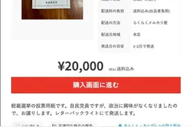 一张两万日元，自民党选票竟被拿到网上开卖…图片