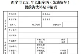 方案公布！西宁这些车主注意，最高补贴3.6万元图片