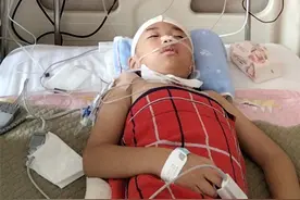 帮帮他！菏泽一8岁男孩突发脑出血至今昏迷不醒 家人寻援手图片