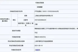 持续出现未审查入网食品经营户许可证行为，饿了么被从重处罚图片