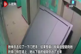 俄罗斯一女子因好奇打开楼道里的金属门 结果被砸图片
