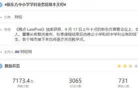 网传新东方中小学学科业务将基本关停 杭州校区：尚未接到通知图片