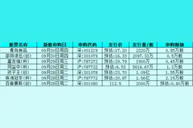又一个发行价超百元的新股来了！国庆节前还有7只新股申购，凯盛新材下周一上市图片