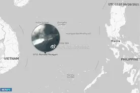 南海战略态势感知：美军“里根”号航母最新位置图片