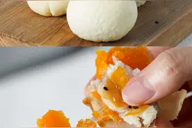会~拉~丝~| 芋泥麻薯蛋黄酥图片