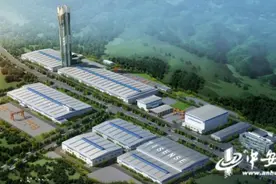 我国西南地区超高压电缆立式生产线第一高塔顺利封顶图片