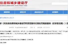 河北省住建厅就职责范围内行政处罚裁量基准征求意见图片