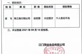 康师傅一子公司经理发表涉疫不当言论遭记大过图片
