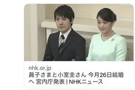 日本宫内厅：皇嗣秋筱宫文仁长女真子将于10月26日结婚图片