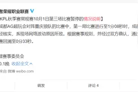 王者荣耀职业联赛KPL秋季赛常规赛第三场比赛暂停，系现场网络波动原因所致图片