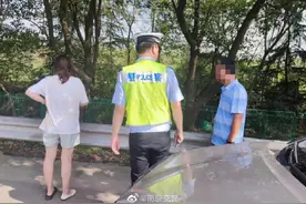 夫妻高速上斗气，竟停应急车道吵架图片