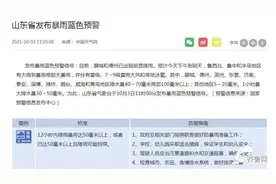 聊城德州已开下！山东发布暴雨蓝色预警，这些地方将有大到暴雨局部大暴雨图片