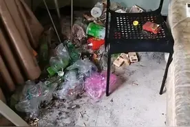欠租房客退房留下满屋垃圾，酒店老板：花了一天才清扫干净图片