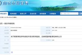 刚刚公示！南京19家学科类校外培训机构暂停复课图片