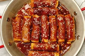酱汁浓郁贼好吃又美味的肥牛豆腐卷～绝了图片