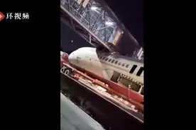 破案了！印度一飞机被卡天桥下全过程曝光，路人拍下事发视频忍不住大笑图片