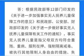 政策问答 | 什么是事实无人抚养儿童？图片