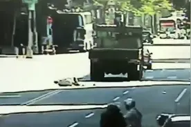 惊悚画面曝光！台湾一货车碾压老人后逃逸 司机：以为路面不平图片