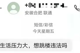 “生活压力大，想跳楼违法吗？”民警展开紧急救援图片