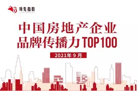 2021年9月中国房地产企业品牌榜TOP100发布图片
