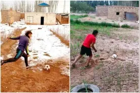 土堆里练就足球绝技，新疆“草根网红球员”打进职业联赛图片