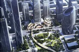 武汉周大福金融中心地下空间工程启动，将临江建50米深“铜墙铁壁”图片
