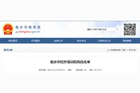 衡水公布77个校外培训机构黑名单图片