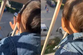 好暖！3岁萌娃每天隔窗送9岁姐姐上学，千叮万嘱“好好学习”图片