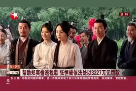 帮助郑爽偷逃税款  张恒被依法处以3227万元罚款视频封面