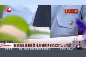 帮助郑爽偷逃税款  张恒被依法处以3227万元罚款视频封面