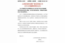 山西汾酒：董事侯孝海由于华润集团内部工作安排调整原因辞职图片