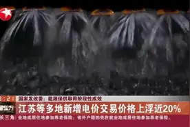 国家发改委：能源保供取得阶段性成效 江苏等多地新增电价交易价格上浮近20%视频封面