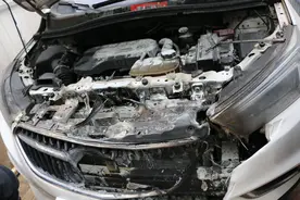 “熊孩子”玩魔术火柴，烧毁一辆车图片