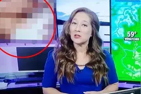 美国一电视台突然出现露骨画面图片