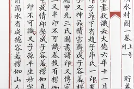 赵孟頫《水村图》之题咏、印章与揭裱重装图片