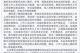 游客擅闯北京野生动物园白虎展区被刑拘 律师：园方无需担责图片