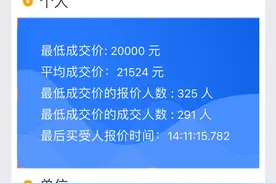 10月粤A车牌竞价结果出炉，个人最低成交价连续3个月为20000元图片