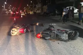 河源两摩托车夜间碰撞，致1死3伤！4人均未佩戴安全头盔图片