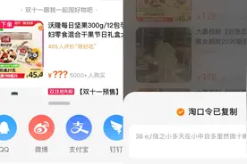 淘宝购物车分享功能上线，不能直接分享至微信QQ：仍需口令图片