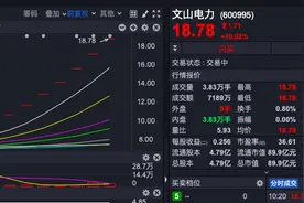 资产重组引股价再涨停 文山电力被提示风险后走出第九个涨停板图片