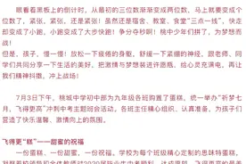 祈梦七月，飞得更高——九年级开展冲刺中考主题班会活动图片