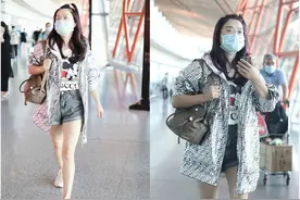 她是《凤凰传奇》玲花，穿连帽开衫配短裤，年过40美腿依旧纤细图片