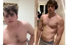 中年大叔模样变阳光帅气小伙… 这一波网友们的健身前后对比照图片