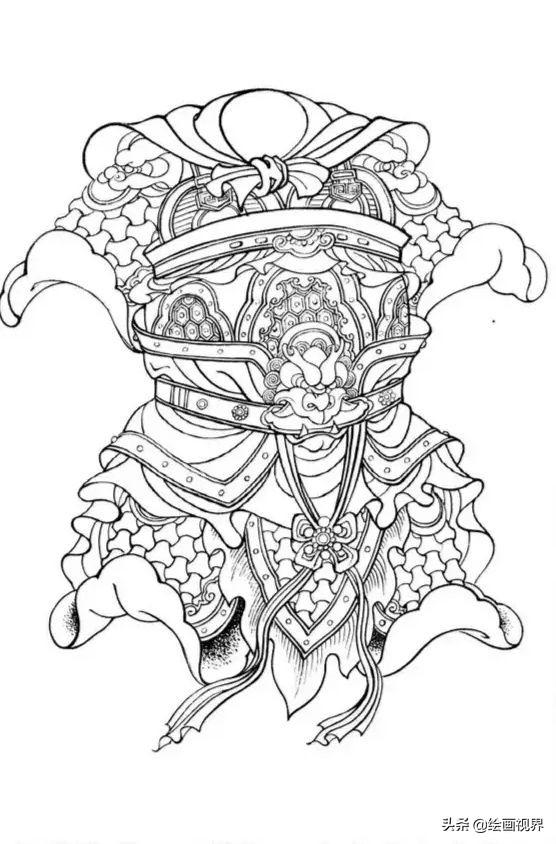 武将白描画法：从造型到线条，图解示范教你画，收藏起来临摹学习