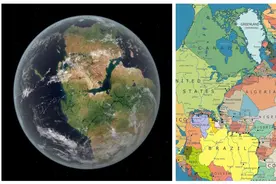 3亿年前的文明地图，中国一直可以走到澳洲，世界是一片大陆图片