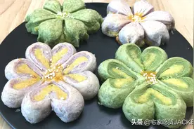 奶黄椰蓉桃花酥，下午茶的好搭档，颜值和味道的双重诱惑图片