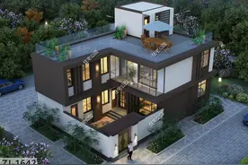 宽敞内院，屋顶花园，双厨房，10×15米现代别墅，可供两家人居住图片